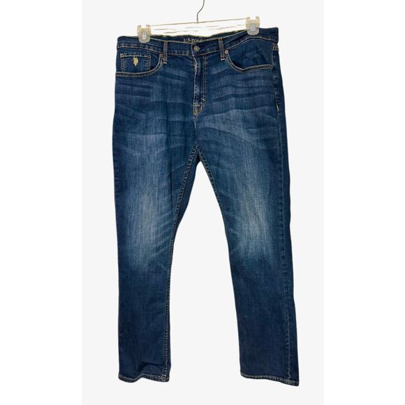 U.S. Polo Association Men’s 5 Pocket Classic Jeans Sz. 38/32 Stretch - Picture 1 of 6